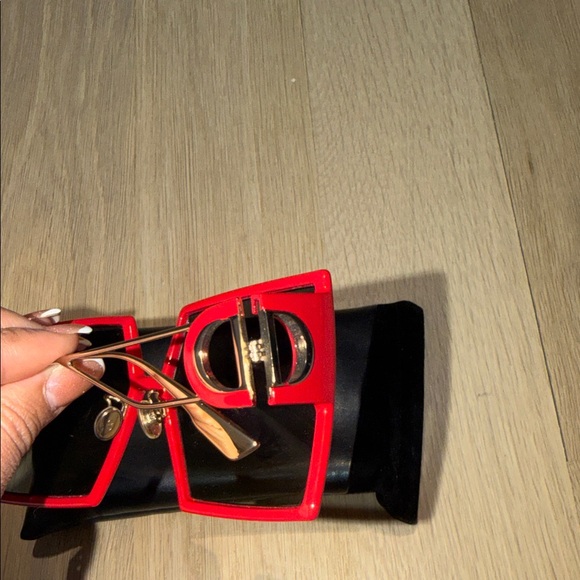 Dior Red Square Oversized Sunglasses